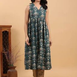 Janasya Green Printed Kurtas-picture-39