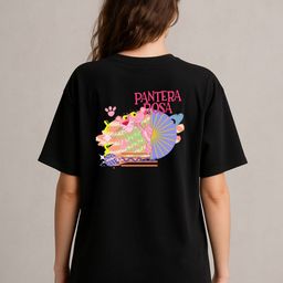Anikmart Women Pink Panther Dri-FIT Graphic Printed Round Neck Cotton Oversized T-shirt-picture-39