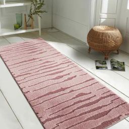 OBSESSIONS Blush Anti-Skid Solid Bedside Runner - Small (150 cm x 60 cm)-28