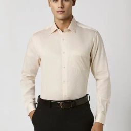 Van Heusen Beige Cotton Regular Fit Printed Shirt-image-36