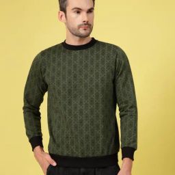 Rigo Olive Cotton Regular fit sweatshirt-image-56