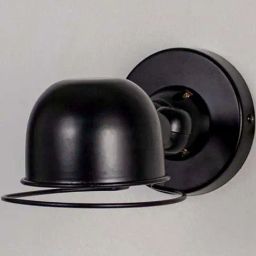 Whispering Homes Mini Domed Metal Wall Lamp - Black-image-80