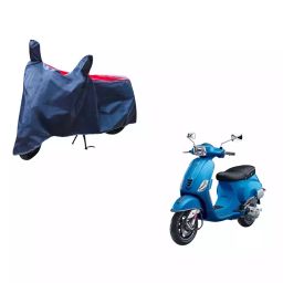 Auto Pearl Waterproof Two Wheeler Cover For Piaggio Piaggio Vespa (Red & Blue)-image-65