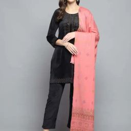 Monte Carlo Peach Regular Fit Self Pattern Shawl-picture-2