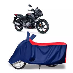 Auto Pearl Two Wheeler Cover with Bag for Bajaj Pulsar 125 Neon BS6, Red & Blue-picture-38