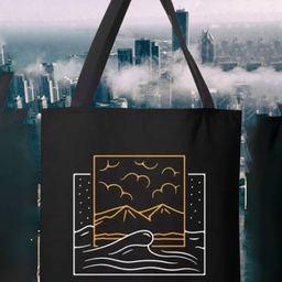 the sack co Black Canvas Tote Bag-image-87