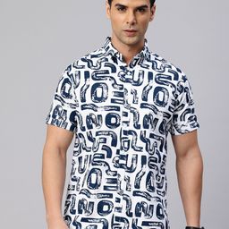 Majestic Man Men Comfort Slim Fit Printed Pure Cotton Casual Shirt-image-103