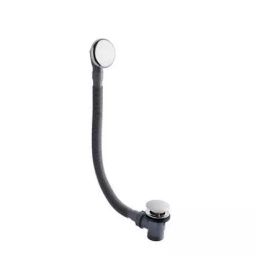 EUROBRASS 40 mm Silver Chrome Finish Deck Mounted Bathtub Pop-up Waste and Overflow Aerator Foam Flow Faucet image 4