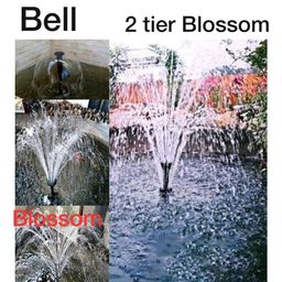 flojoy Asian Pumps & Machineries Fountain Nozzle Kit Water Spray Heads For Small Ponds in 3 Fountain Patterns: Blossom, Mushroom and Two-Tier Patterns (size L） image 5