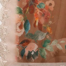 Kaizen TEXO FAB Printed Organza Foil Print Dupatta with Sequinned image 2