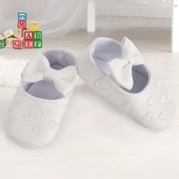 Baby Moo Hearts With Bow Booties - White-image-72