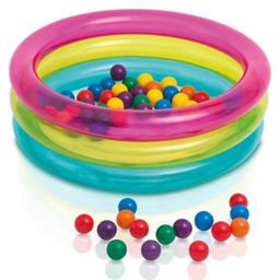 Intex Classic 3 Ring Inflatable Ball Pit 50 Balls - Multicolour-10