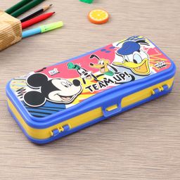 Disney Mickey & Friends Dual Compartment Pencil Box -( Color and Design May Vary)-24
