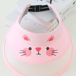 Babyhug Free Size Baseball Cap Kitty Print - Pink-image-9