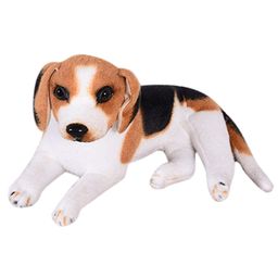Tickles Laying Jawar Beagle Dog Soft Stuffed Plush Animal Toy for Kids Room (Color: White and Brown Size: 37 cm)-image-49