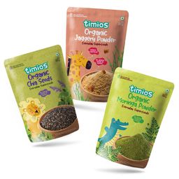 timios Organic Chia Seeds Jaggery Powder & Moringa Powder Combo Pack of 3 - 100 g Each-22