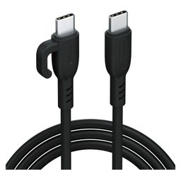 Portronics 60W Konnect Core 3 Type C to Type C Fast Charging Cable for Smartphones,Tablets,Laptops & Other Type-C Devices,In Built Cable Management Hook,Fast Data Sync,Strong PVC Material(Black)-3