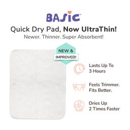 BASIC Pack of 4 (2 shell & 2 Insert) Freesize Adjustable Cloth Diaper with Wet-Free Insert with snaps - Multicolor image 2