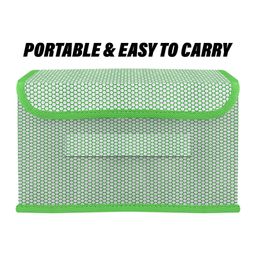 Kuber Industries Drawer Storage Box  Foldable Dhakkan Storage Box  Non-Woven Clothes Organizer For Toys  Storage Box with Handle  Small  Pack of 4  Multi image 2