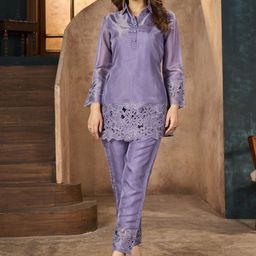 AUTUMN LANE Cutwork Top With Trousers Co-Ords-picture-47