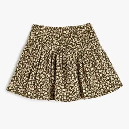 Koton Infant Girls Printed Pure Cotton Flared Midi Skirt-image-99