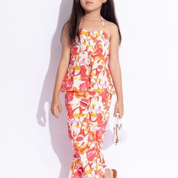 taffykids Girls Printed Top with Capris-image-90