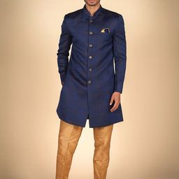 Dulha Ghar Mandarin Collar Indo Western Set-image-78