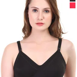 Liigne Women Pack of 2 Full Coverage Non Padded Cotton Maternity Bra-11