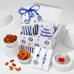 Alluring Evil-Eye Bhaiya Bhabhi Rakhi Hamper-13