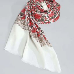 Monte Carlo Multicolored Regular Fit Self Pattern Shawl image 4