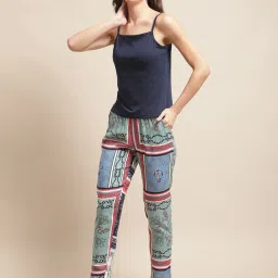 Claura Green Printed Shrugs Pyjama Set With Inner image 4