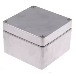 RS PRO Silver Die Cast Aluminium Enclosure, IP66, Silver Lid, 122 x 120 x 81mm Model No 7608917-image-65