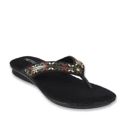 Metro Women's Black Thong Sandals-picture-25