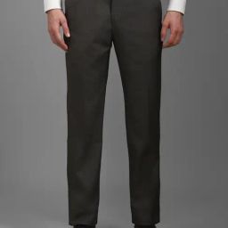 Louis Philippe Brown Slim Fit Solid Trousers-image-10