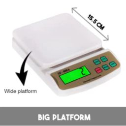 MCP billionBAG SF400A Compact Digital Multi-Purpose Kitchen Weighing Scale (White) image 1