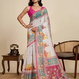 Nayanthara Trends Ethnic Motifs Printed Saree-picture-29