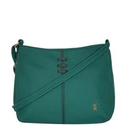 GG By Baggit Floater Green Solid Medium Sling Handbag-image-56