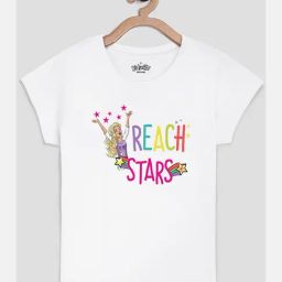 Barbie Printed Tshirt For Kids Girls-image-86