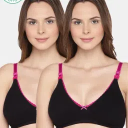 Inner Sense Black Non Wired Non Padded Nursing Bra (Pack Of 2)-picture-47
