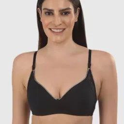 mod & shy Black Solid Non-padded Bra-picture-31