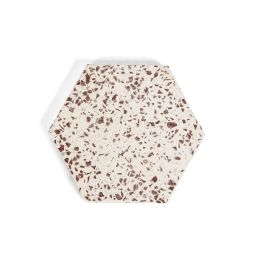 Home4U Audrey Hexagonal Terrazzo Multicolor Terrazzo Coaster (4 Piece) image 4