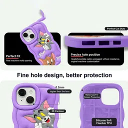 CASE CREATION Cartoon Characters Printed iPhone 15 Pro Max Bumper Case Mobile Accessories image 3