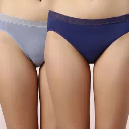 Enamor Blue & Violet Hipster Panty Set - Pack of 2-image-22
