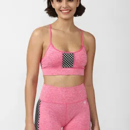 Forever 21 Pink Check Sports Bra-image-21