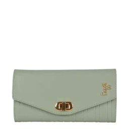 Baggit Green Textured Tri-Fold Wallet for Women-image-73