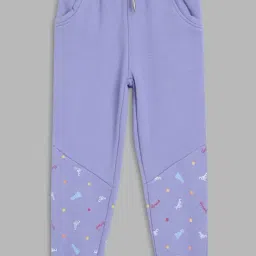 Blue Giraffe Kids Purple Printed Joggers-image-96