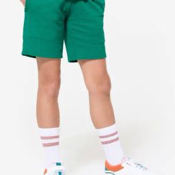 Domyos By Decathlon Boys Green Unisex Multisport Cotton Shorts-image-94