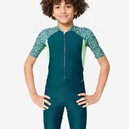 Nabaiji By Decathlon Boys Duck Blue & Green Suit - Short Sleeve Shorty-image-31