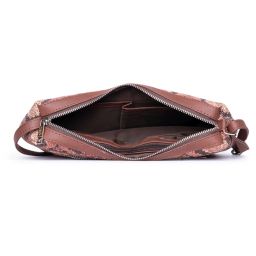 ZOUK Jodhpur Damask Structured Brown Printed Shoulder Bag image 4