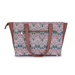 ZOUK Hooghly Nouveau Multicolor Printed Tote Handbag image 4